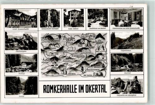 Goslar Hotel Romkerhalle und Wasserfall Villa Helene Okertal Rästeklippen Treppenstein Landkarte
