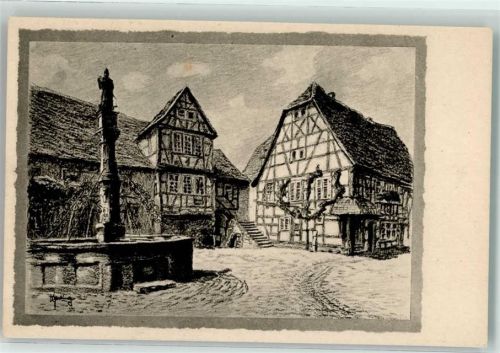 Michelstadt Alter Marktbrunnen sign.