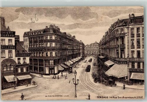 Lille Rue Sec. Arambault la Rue Fairherbe Straßenbahn