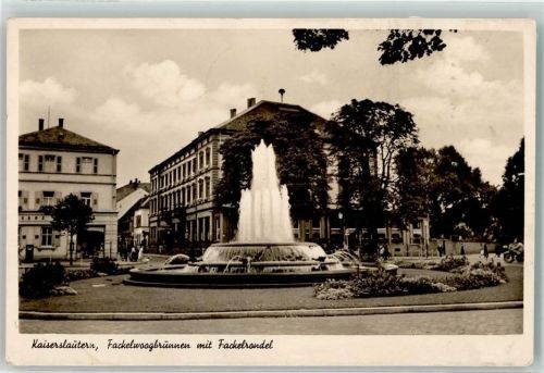 Kaiserslautern 1943 Fackelwoogbrunnen mit Fackelrondell