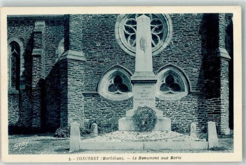 Concoret Le Monument aux Morts Morbihan