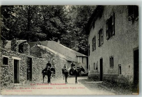 Ax-les-Thermes L Ancienne Forge d Orlu Esel Mann Frau