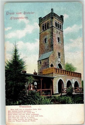 Rinteln Rinteler Klippenturm Text Weserlied