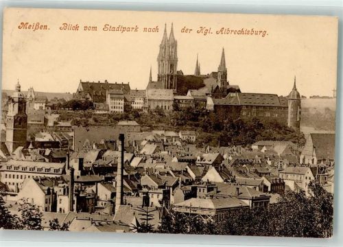 Meißen 1916 Albrechtsburg und Meissener Dom