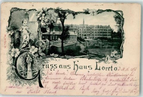 Lorette 1898 Haus Loreto Altenheim Ort handschriftlich Wahlstatt