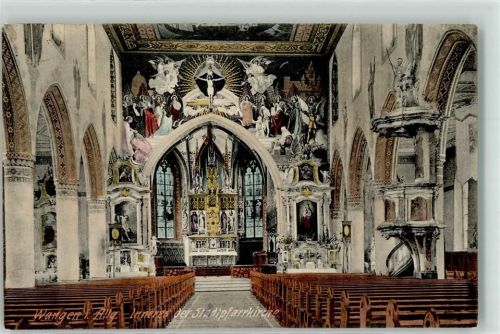 Wangen 1910 Inneres der Stadtpfarrkirche