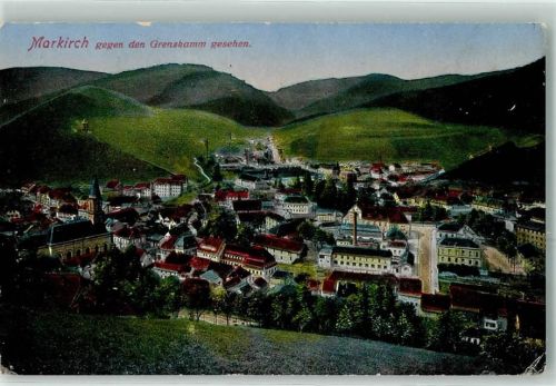 Sainte-Marie-aux-Mines 1916 gegen den Grenzkamm gesehen