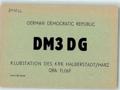 Halberstadt QSL Klubstation des KRK