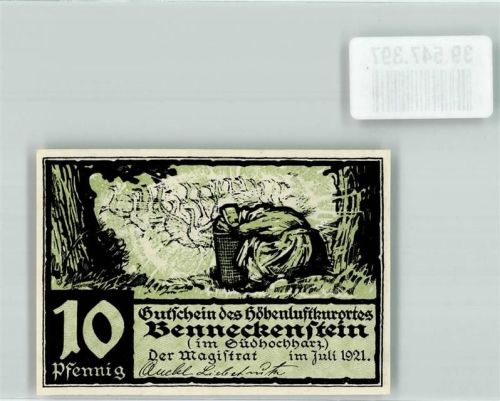 Benneckenstein 1921 10 Pfennig