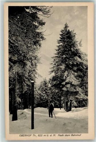 Oberhof Nach dem Bahnhof 825 m Winter Schnee