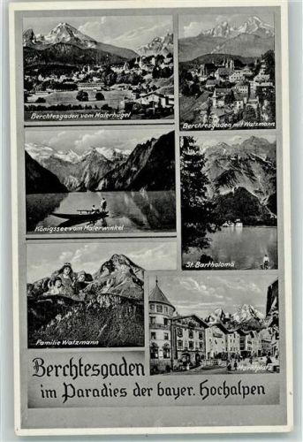 Berchtesgaden Marktplatz St. Bartholomä Königssee Watzmann