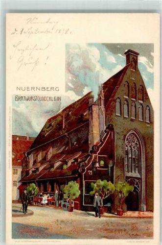 Nürnberg 1898 Bratwurstglöcklein Veltins Karte Nr.109