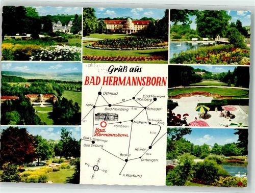Bad Hermannsborn Park Garten Blumen Schwan Kur Moorbad Frauenleiden