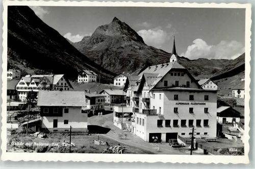 Galtür 1960 Gasthaus Alpenhaus Fluchthorn mit Ballunspitze