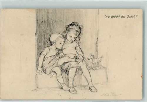 1917 Kinder Wo drückt der Schuh Reihe I