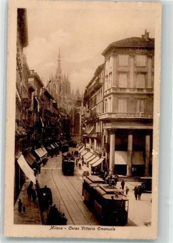 Milano Straßenbahn Corso V. emanuele Kirche