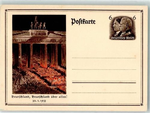 Berlin Mitte Brandenburger Tor Deutschland Deutschland über alles 1933