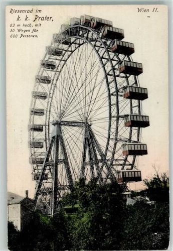 Wien 1908 K. k. Prater Riesenrad