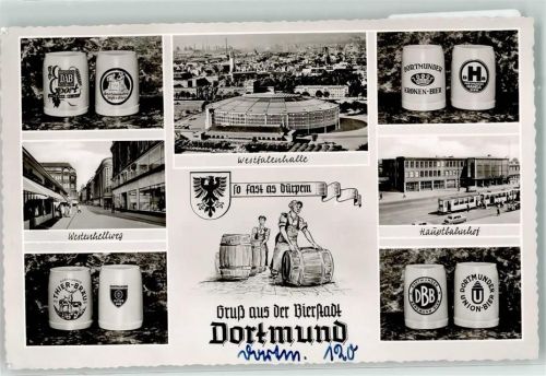 Dortmund Westfalenhalle Westenhellweg Hauptbahnhof Straßenbahn Oldtimer Bierkrug