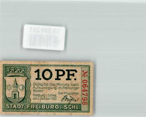 Freiburg i. Schles. Notgeld 10 Pfennig