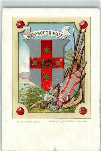 Sydney Wappen Lithograhie New South Wales
