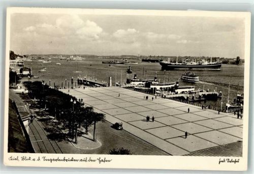 Kiel 1941 Kieler Hafen mit Hochseedampfern