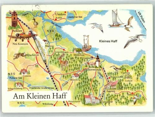 Ueckermünde Landkarte Am kleinen Haff