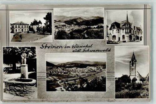 79585 W7853 Steinen , Kr Lörrach - Rathaus Brunnen
