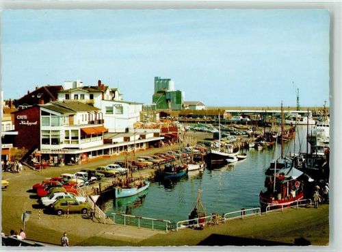 Büsum Alter Hafen Schiff Boot Ruderboot Auto Cafe Knüppel Nordseeheilbad