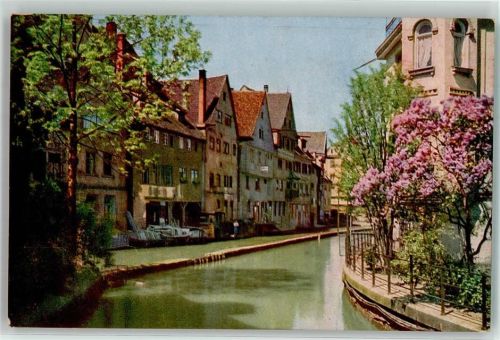 Ulm Altstadtbebauung an der Blau
