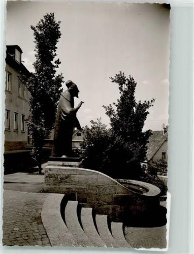 Knittlingen Foto Original aus Archiv eines Ansichtskartenverlags Faustbrunnen Ort handschriftlich