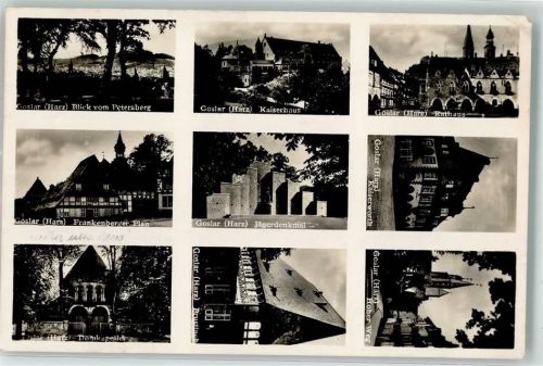 Goslar 1949 Kaiser-Haus Domkapelle Frankenberger Plan Brusttuch Kaiserworth Jägerdenkmal Rathaus Hoher Weg