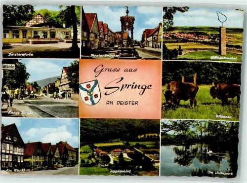 Springe 1967 Wisente Jagdschloss Marienbrunnen Lange Straße Göbel-Bastei Volkspark
