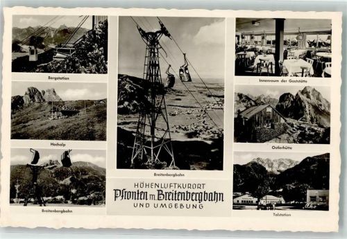 Pfronten 1953 Breitenbergbahn Seilbahn Bergstation Hochalp Ostlerhütte Talstation
