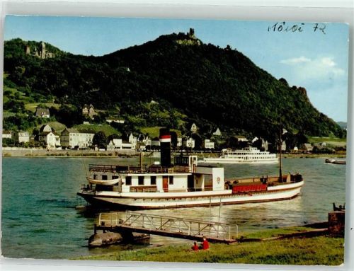 Königswinter Rheinpartie mit Drachenfels Boot Schiff Steg Kinder