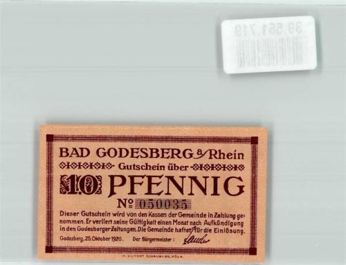 Bad Godesberg Notgeld 10 Pfennig