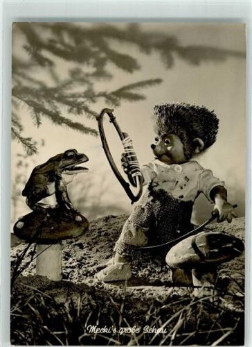1958 Meckis große Schau Frosch auf Pilz sitzend hüpft durch Astring August Gunkel Nr.46