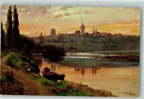 Bad Wimpfen Blick auf Wimpfen am Berg Ruderboot Verlag König Nr. 736