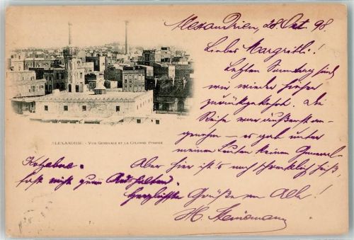 Alexandria 1898 Vue Generale et la Colonne Pompee Turm