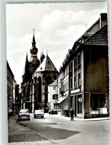 St. Wendel Hauptstraße mit Dom Oldtimer Ford Taunus