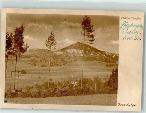 Hohenstaufen 1954 Burgberg und Ort Fotograf Euler