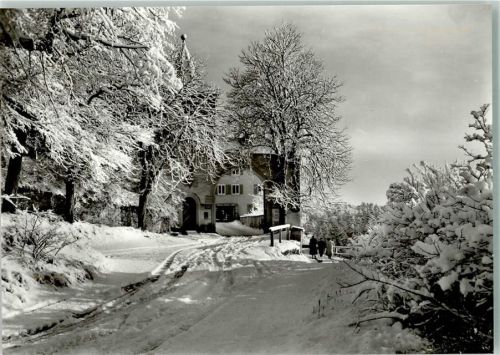 Unterjesingen Eigangsportal zum Genesungsheim Schloss Roseck im Schnee