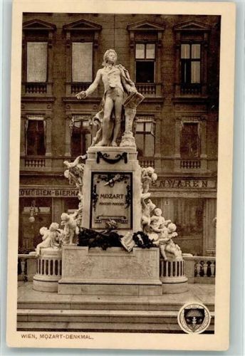 Wien Mozart Denkmal Deutscher Schulverein Karte Nr. 208