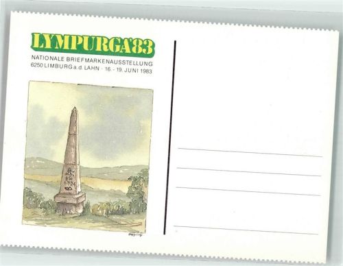 Limburg Lympurga 83 Nationale Briefmarkenausstellung 16.-19. Juni 1983 Ausstellung Gedenkstein sign.