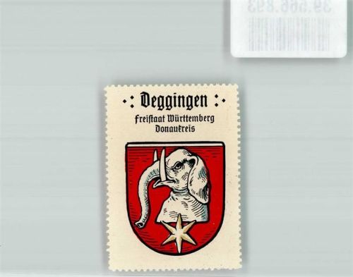 Deggingen Stadtwappen Deggingen Sammelmarke Klebemarke Kaffee Hag