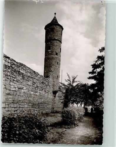 Bad Neustadt Foto Original aus Archiv eines Ansichtskartenverlags Stadtmauer und Turm Ort handschriftlich