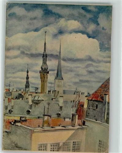 Tallinn sign. Burmann Künstlerkarte