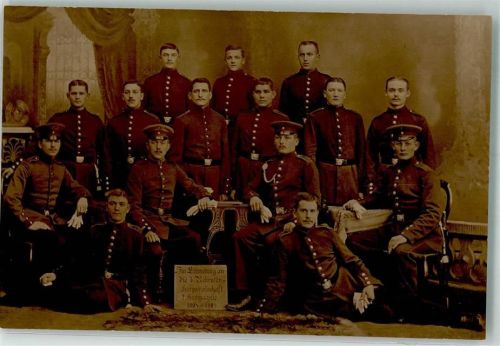 Soldaten der 3. Rekruten-Korporalschaft 2. Kompanie 1908-1909 Uniform Regiment
