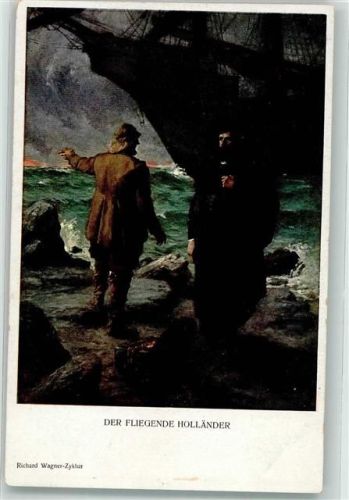sign. Leeke, Ferdinand Der fliegende Holländer Richard-Wagner-Zyklus Verlag M. Munk Nr. 984
