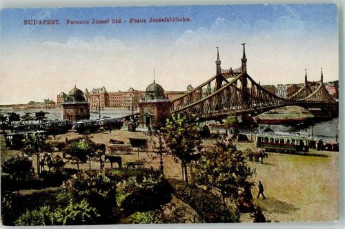 Budapest Franz Josefbrücke Straßenbahn
